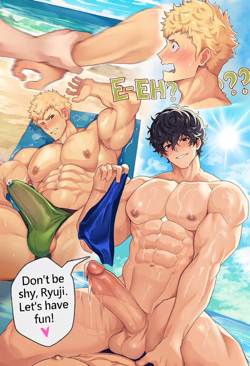 hidu09's tweet photo. Ren Amamiya x Ryuji Sakamoto

#bara #nsfw #bl #r18 #aiart https://t.co/HMWDeuOtQU