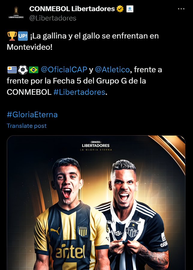 insua_ramiro's tweet photo. Lo de la Conmebol fue letal. Un reconocimiento absoluto (q después el🐵, vividor de Ruglio mandó bajar). X eso, a los que creen una mentira, solo hay q decirles: INVESTIGUEN. Dejen q la historia hable, no el falso relato. Sepan: 🐔SE NACE y demuestra en cancha. Y, obvio, es Peñ. https://t.co/G31NrDjswh