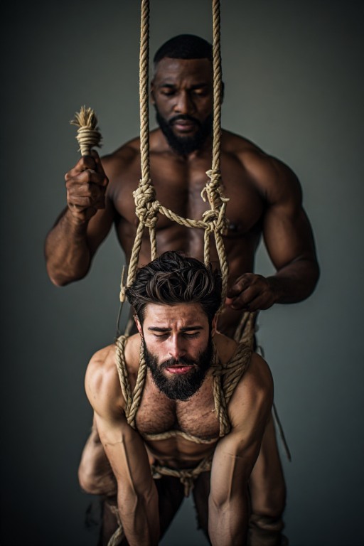 AISubTrainer's tweet photo. He likes watching me hang like this.
I used to fight the ropes. Now I just hang and wait.
If you’re a sub reading this, this is the headspace you’re paying to learn.
If you’re a Dom… you already know what comes next.
#bdsm #suspension #kink #gaydom #gaysub https://t.co/HoBhDFSwDn