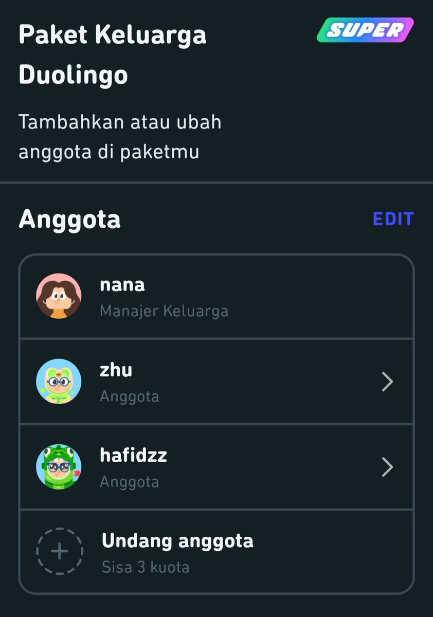 matchakookie_'s tweet photo. Halo warga x, aku open sharing duolingo super family untuk 1 tahun

Harganyaa 111.000/akun

Saat ini tersedia 3 slot ya, yg mau langganan bisa langsung dm atau reply yaa, gomawooo 🫶🏻 https://t.co/VksMjbLBBu