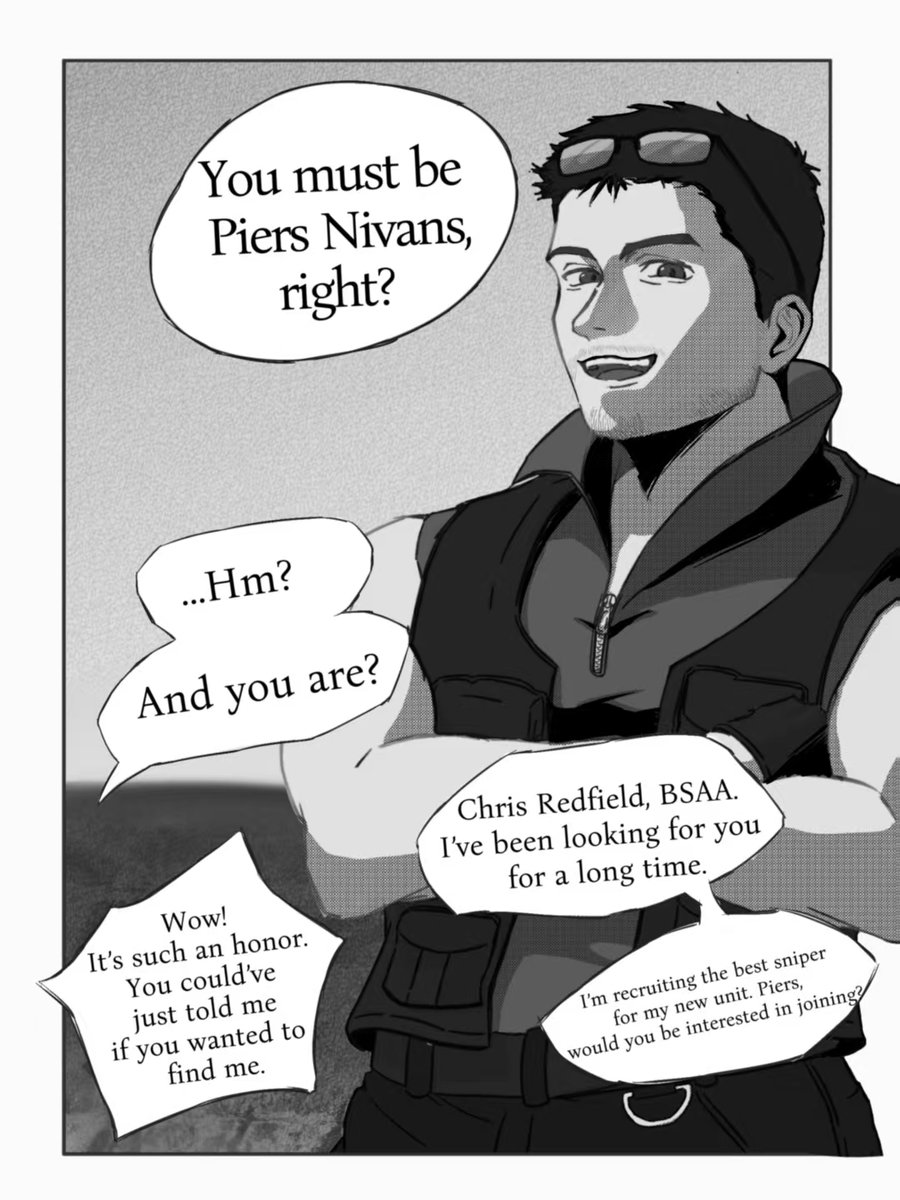 Aurora693116254's tweet photo. 假装我已经准备好了一本关于 #nivanfield 的漫画 #REBHFun #chrisredfield https://t.co/RPr7kxlFlD