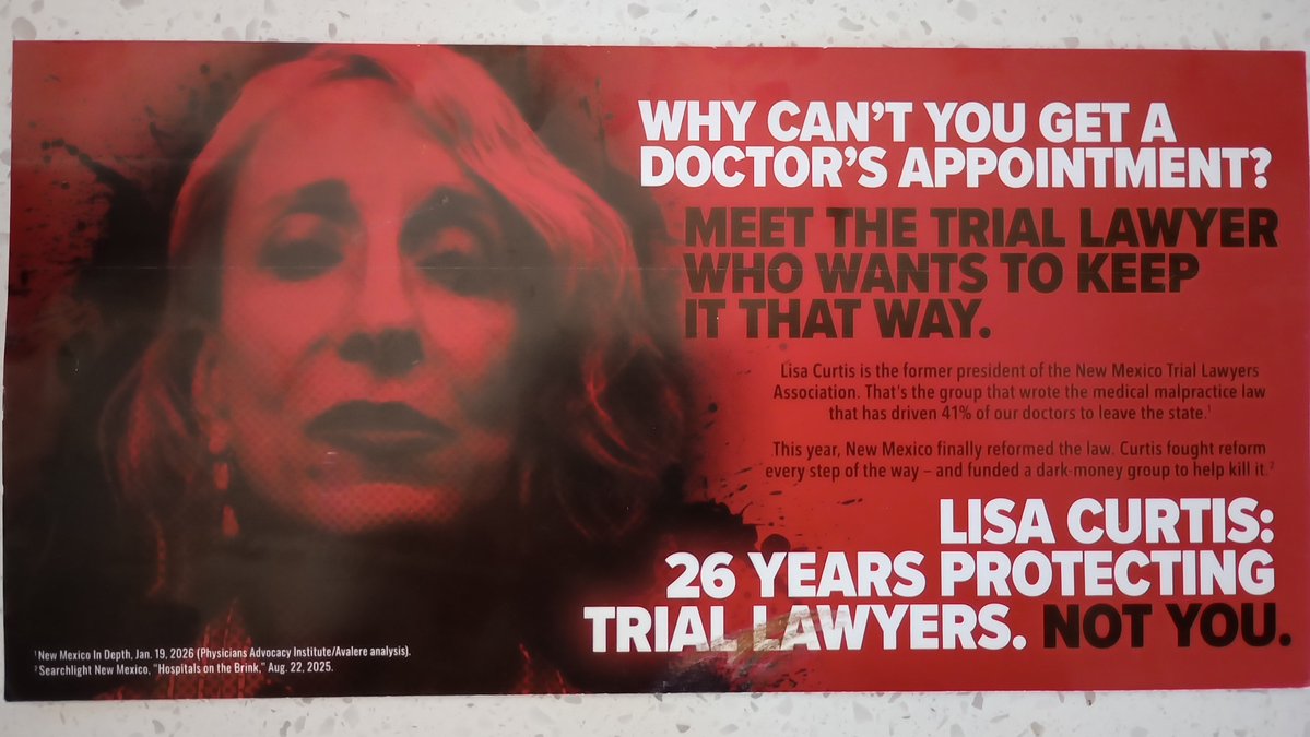 JackieMcDowell's tweet photo. @RioGrandeFndn @Nicolechavez4NM @bobkkob @ThinkNewMexico Lisa Curtis got Rich and Your Doctor left. https://t.co/9NxMWqMbKQ