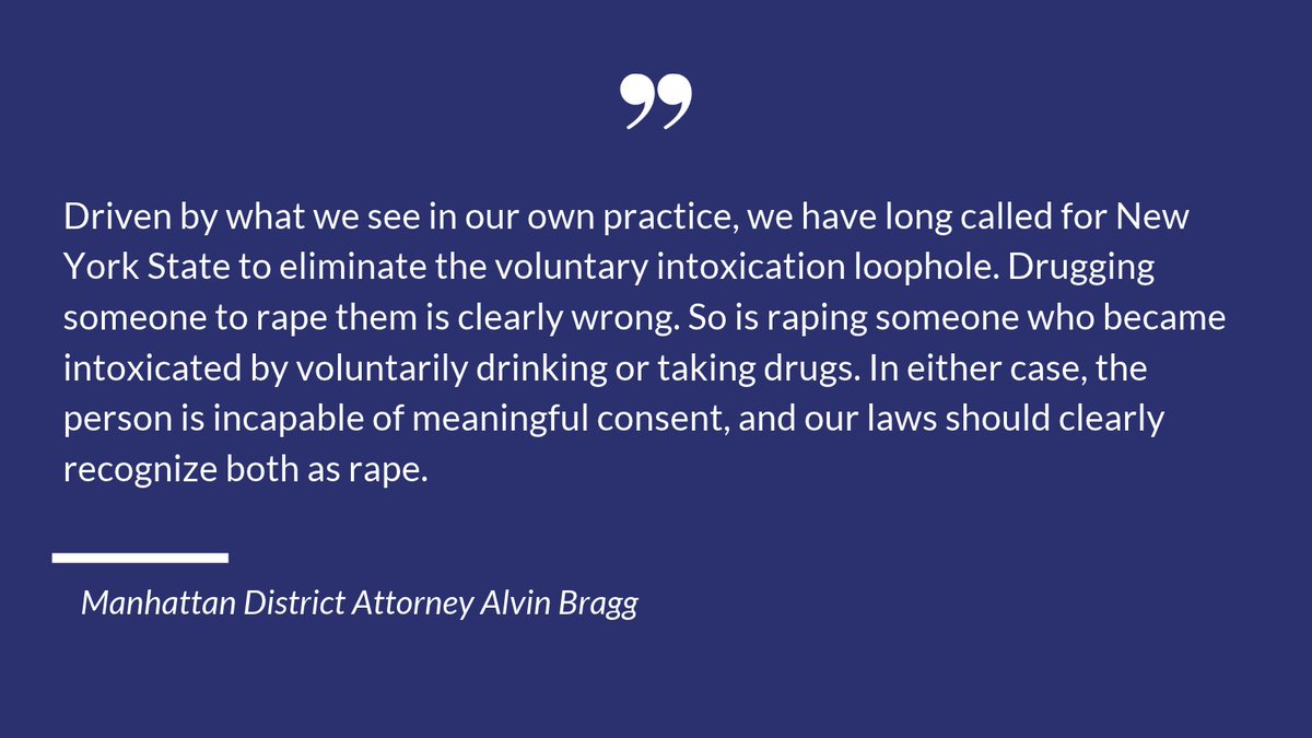 ManhattanDA's tweet photo. We thank @GovKathyHochul  for her commitment to closing the voluntary intoxication loophole. D.A. Bragg’s full statement ⬇️ https://t.co/7Xy6qEmLeh
