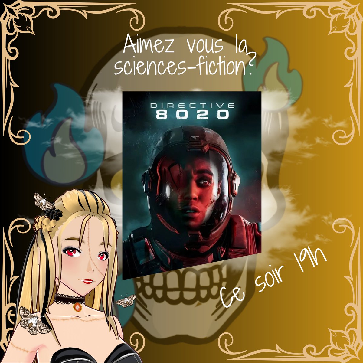 Save_Reene's tweet photo. C'est le jour 2, du mois spécial Halloween 🎃 
Ce soir, je vous emméne dans l'espace avec Directive 8020 
Rejoignez-moi sur Twitch ⬇️ 
https://t.co/ze7ptm5lZZ https://t.co/WkcWVVcZkY