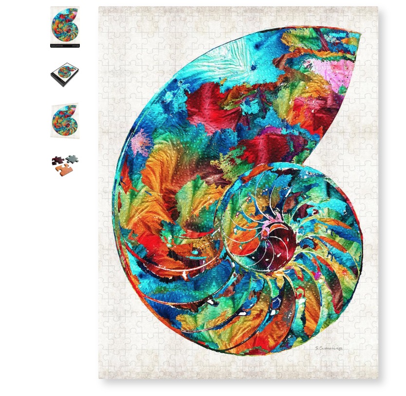 Terracegallery's tweet photo. Colorful Nautilus Puzzle: https://t.co/1P3t7mSwdW #puzzle #puzzles #colorful #art #artwork #seashells #fun #games #gifts #beach #beachy #coastal #sea #ocean #SharoncummingsArt #buyintoart https://t.co/z2IhdqskBI