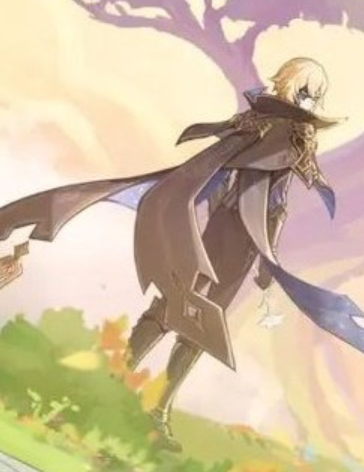 dailydinlumi's tweet photo. if one of dainsleif's idle when he's playable is him holding an inteyvat i'll be DEAD. GONE FOR REAL. https://t.co/4uWT69jE8p