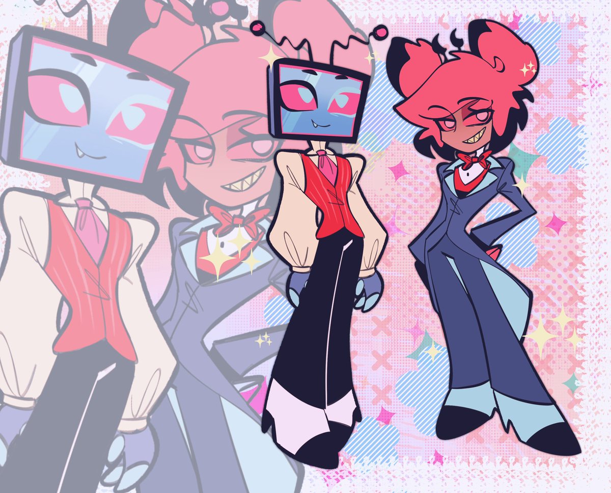 sweedraws's tweet photo. #alvoxtober2026 Day 2: Cosplay 🎀

I drew them both in each others human outfit :D I want to try and do almost everyday of this but I’ve never finished an inktober ever so let’s see how it goes 

#RadioStatic #Alvox #AlastorFanart #VocFanart #radiostaticfanart #hazbinhotel https://t.co/wB4r1xKgnt
