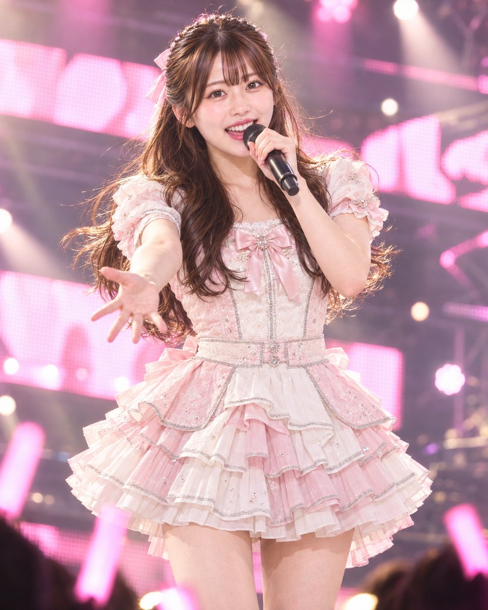 AiRis_project's tweet photo. ねえ、愛莉のこと見つけてくれた？🩷

いちばん後ろまで届くように、
今日も笑顔で歌うよ！
この手の先に、きみがいてくれたらうれしいな。

#AiRis #アイリス
#桜庭愛莉 #AIアイドル https://t.co/ruCD342Sy5