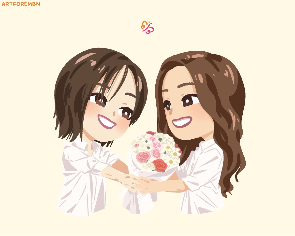 artforembn's tweet photo. Flowers for her flower 💐

#MoonshadowSeries
#EmiBonnie #เอมี่บอนนี่ 
#emiamily #beonnnie https://t.co/IwyeUzbnKB