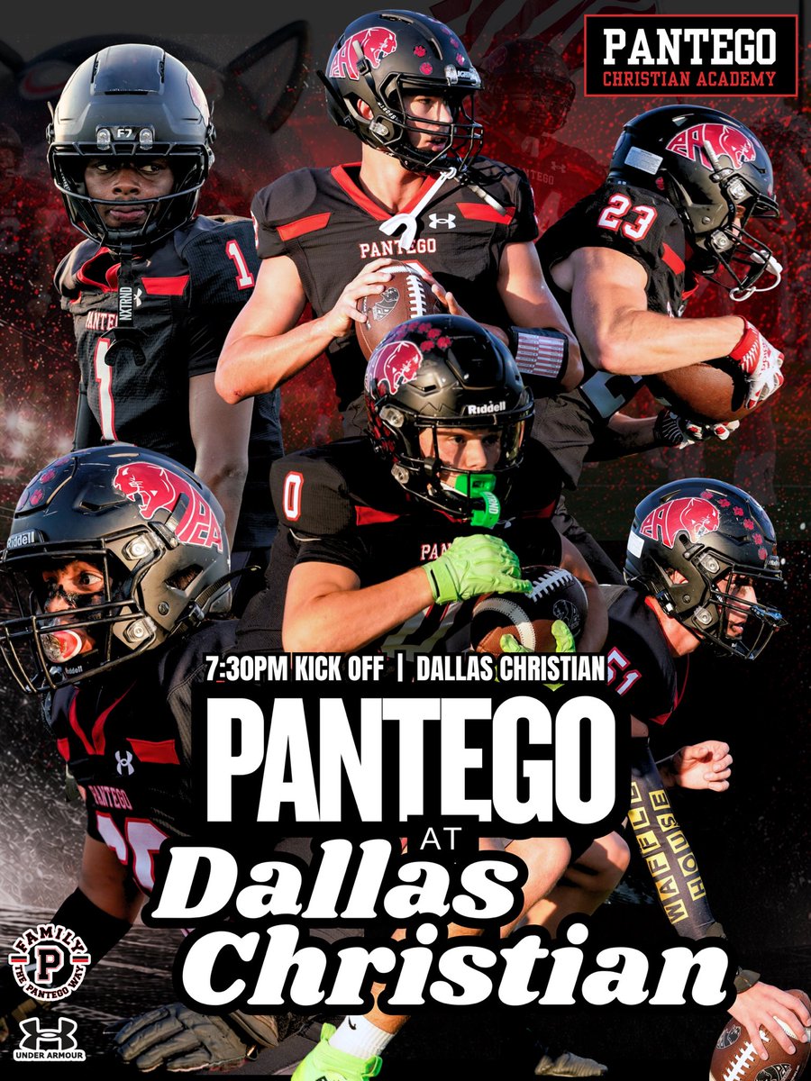 PantegoPanthers's tweet photo. DISTRICT PLAY STARTS NOW! Panthers hit the road tonight for a battle with Dallas Christian. Same mission. Same mindset!!!

BE JOYFUL|BELIEVE|COMPETE|FINISH

⏰ 7:30 PM Kickoff
📍 Dallas Christian

#WINTHEDAY #IRONSHARPENSIRON https://t.co/yzNOZpEkKc
