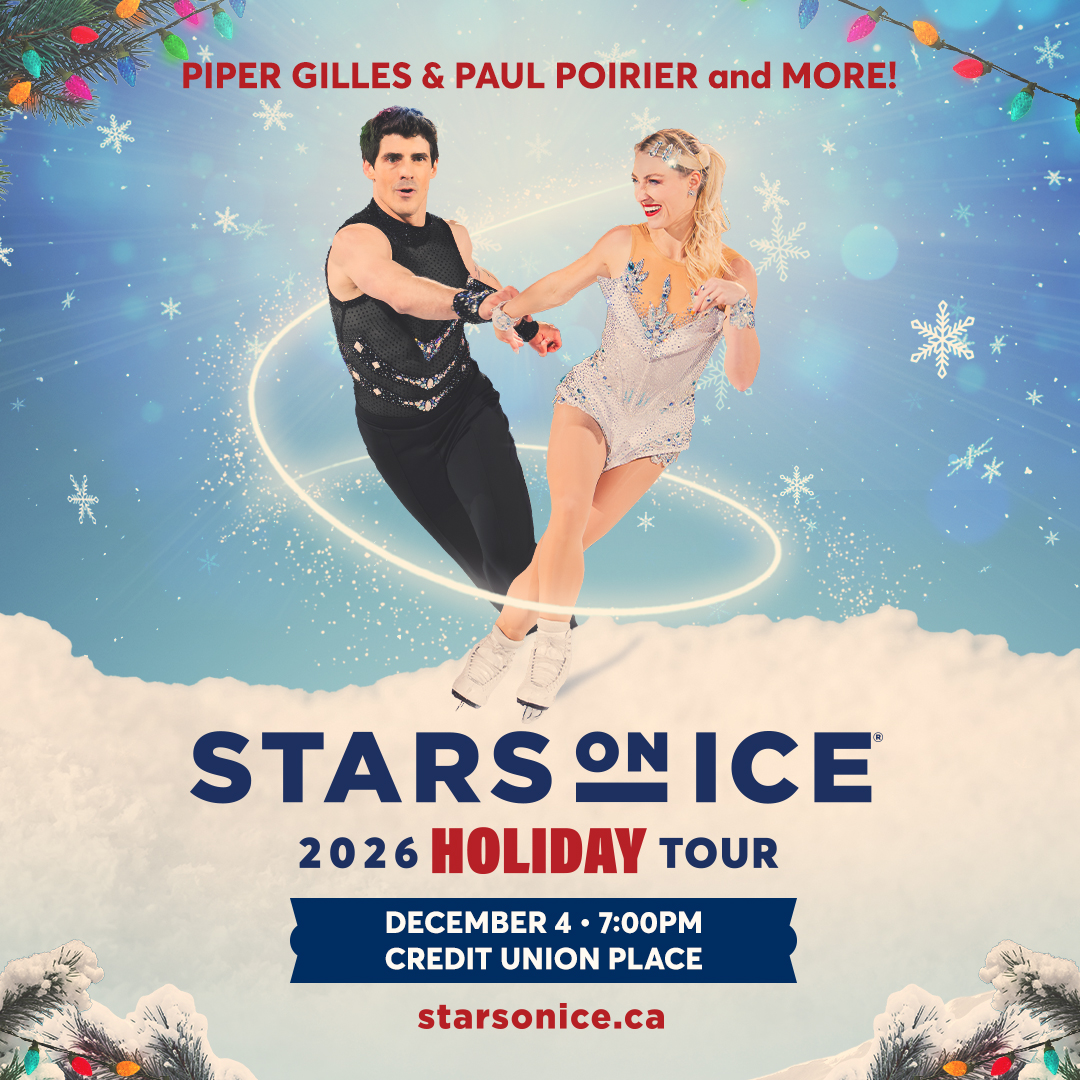 CUPEvents's tweet photo. ⛸️❄️ OUR ICE. A DIFFERENT KIND OF SHOW.

On Dec. 4, Credit Union Place transforms from arena to stage as the Stars On Ice Holiday Tour returns!

World-class skating. Incredible artistry. An experience built for live.

🎟️ https://t.co/60eTt32QLg

#CUPevents | #ItAllHappensHere https://t.co/OrWjfl70It