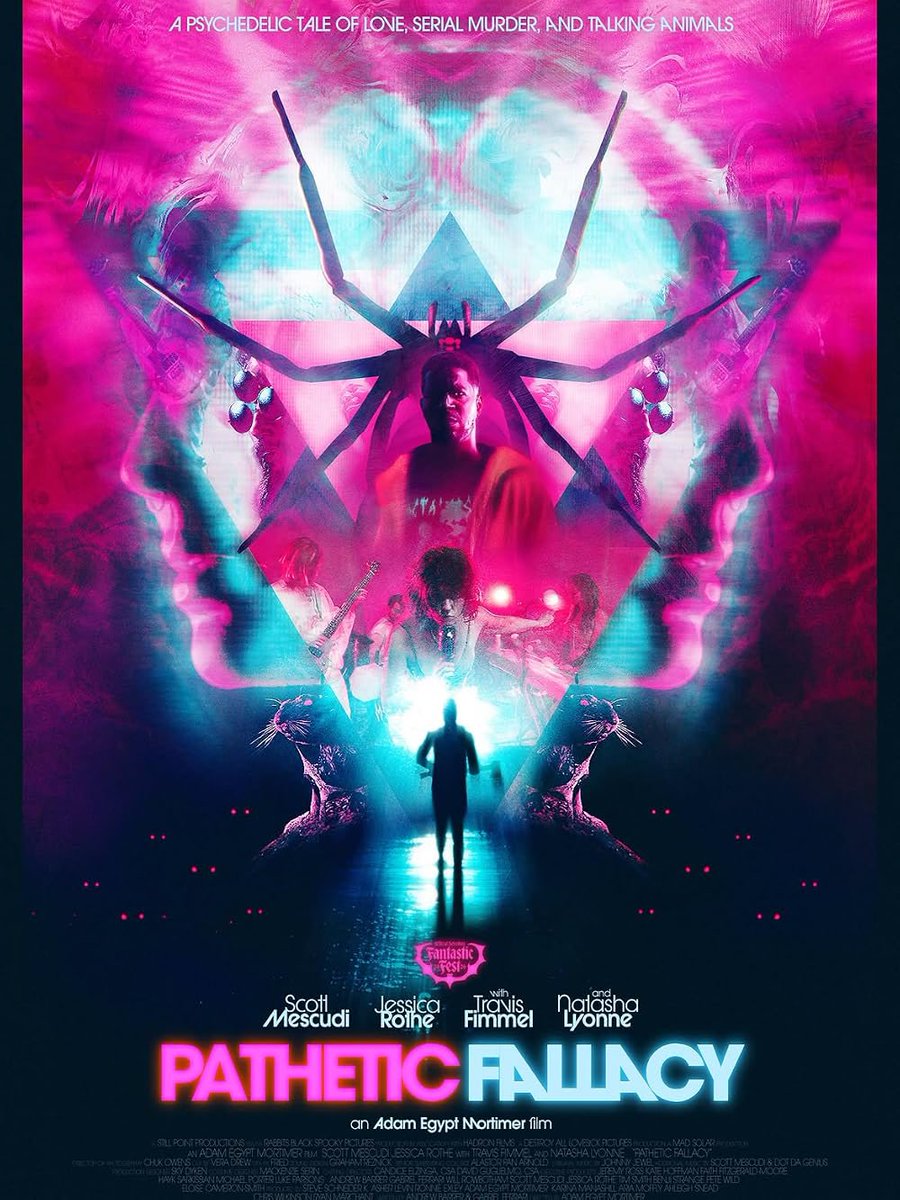 alexpardee's tweet photo. Caught @adamegypt’s PATHETIC FALLACY last night at @BeyondFest. LOVED IT. It’s got music and musicians but it’s not a musical. It’s got serial killers, gore and dread but it’s not a horror movie. It’s got love, death, heartbreak and comedy but it’s not a rom-com. It’s got talking animals but it’s not BABE. It’s something entirely unique. And it’s great. Also @KiDCuDi is fantastic in it. (As is Jess Rothe)