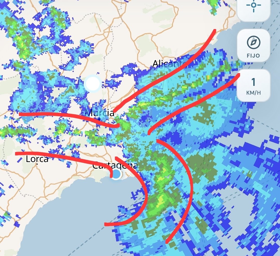 meteo_sureste's tweet photo. ⚠️Impresionantes datos de la zona oeste del Mar Menor, numerosas estaciones acumulan más de 130-140mm en Los Alcázares y sigue lloviendo , como ven en el primer mapa las líneas convectivas siguen activas en la mitad oriental de la Región de Murcia y sur de Alicante. 🔴🌧⚡️ https://t.co/o7Z4EDCWpF