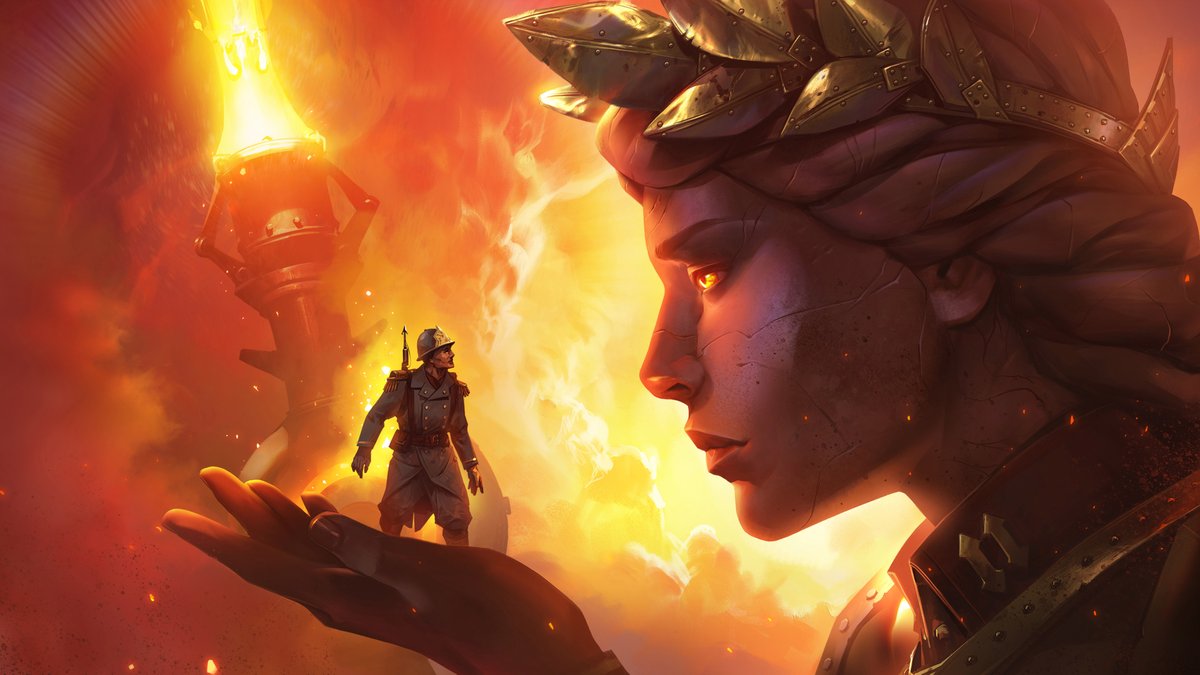 marchofgiants's tweet photo. In an ever-locked conflict, the people of Dawnline dreamed of a victory unbound by the tragedies of the war. As such Victoria appeared to them. An angel of salvation.

🔗https://t.co/wVOcLNmsG9 https://t.co/EW1uFMzvAr