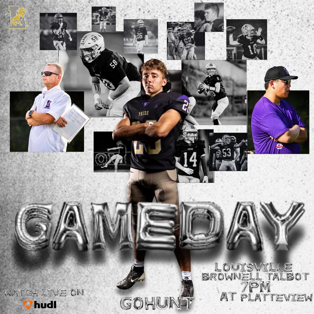 pride_purple's tweet photo. WIN. THE. DAY.

Non-Conference matchup with the Raiders

🆚Brownell Talbot
⏱️7:00 PM
📍Trojan Field at Platteview High School
📺HUDL

#GoHUNT #WhatWeDo

Photo Credits: Antonyo Johnson

Created by Brock Jensen https://t.co/dAzoTjnuh8