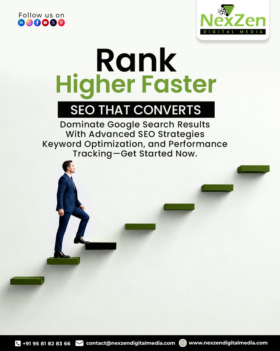 Nexzenmedia's tweet photo. Rank Higher, Faster with SEO That Converts
Getting found online is just the beginning. 🚀 The real goal is turning visibility into meaningful business results.
#NexZenDigitalMedia #SEO #SEOServices #SearchEngineOptimization #GoogleRanking #SEOOptimization #KeywordResearch https://t.co/wqjSCDUguv