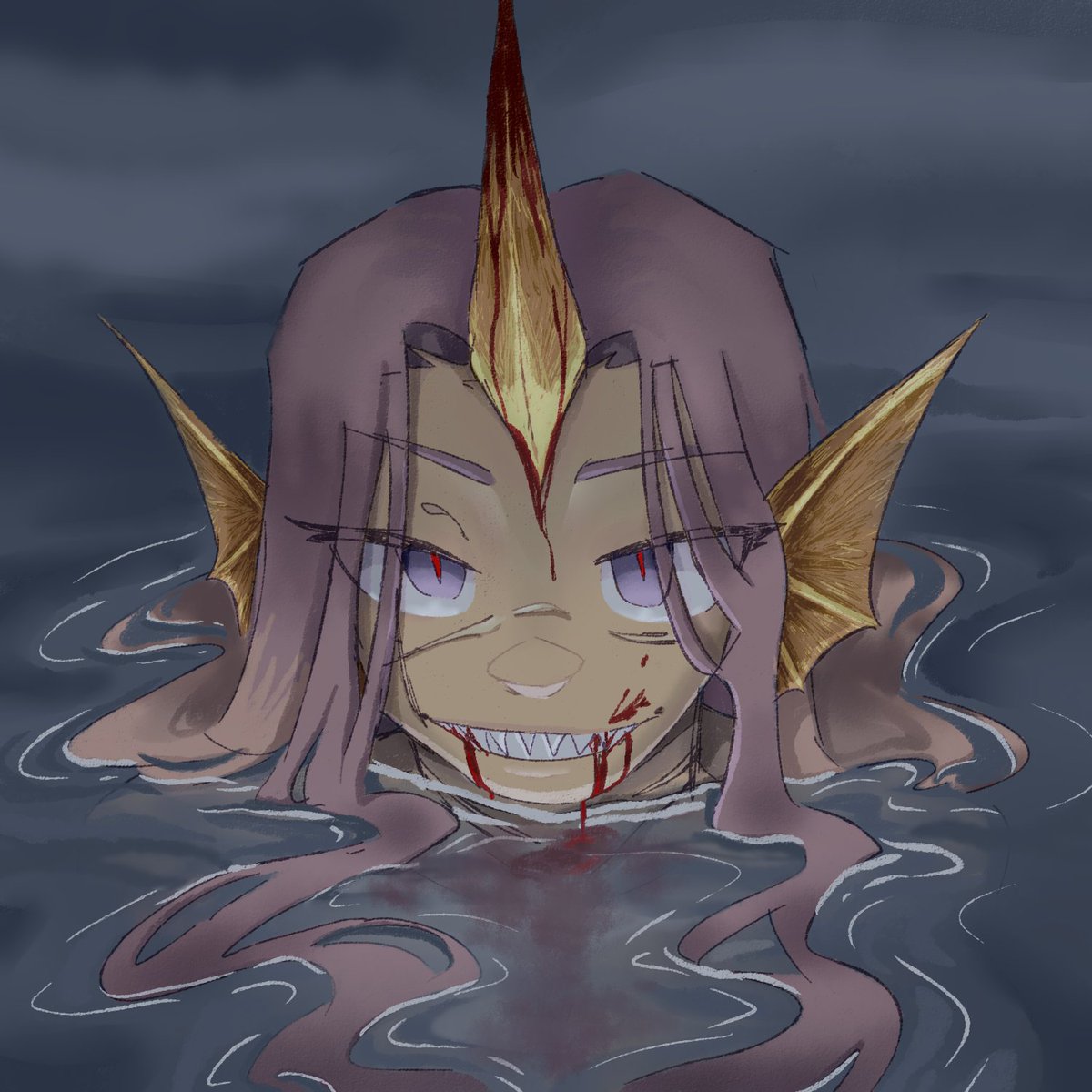 cerbierus_'s tweet photo. spooky fish for halloween :] redesigning your old ocs is always worth it trust https://t.co/oXq9l8rwjn