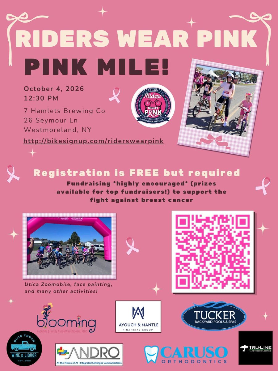 GoCentroBus's tweet photo. The Riders Wear Pink, breast cancer awareness bike ride event is this Sunday, October 4, and it's not too late to sign up! The 50-mile, 20 mile and Pink Mile rides, are all open for registration. Centro will be there with our newly wrapped Pink Bus, so sign up and ride for a cause! 🚍🚴

Register Today 💗https://t.co/fI4Zi9XAH8

#GoCentroBus #riderswearpink #breastcancerawareness #PinkIsOnTheMove