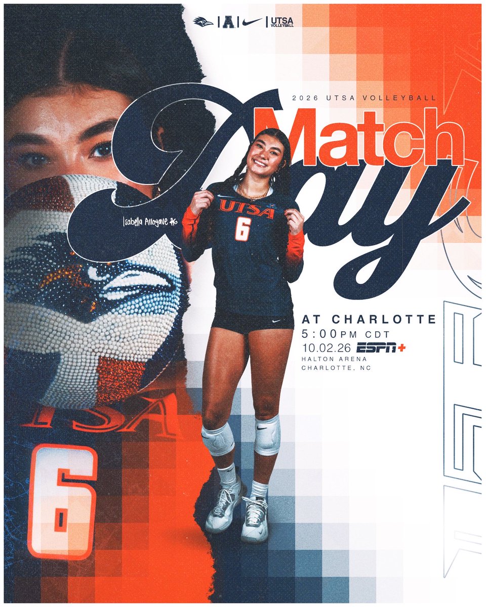 UTSAvolleyball's tweet photo. Live from the Queen City 👑

🆚 @CharlotteWVB 
🕔 5:00 PM CT
📍 Charlotte, NC
📊 https://t.co/9ryChmZTh2
📺 https://t.co/bwxJqE8n63

#BirdsUp🤙 | #LetsGo210 https://t.co/R1imvu3zNy