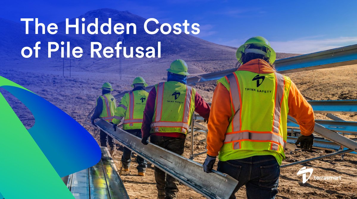 Terrasmart's tweet photo. Pile refusal doesn't just affect the foundation. Knowing your site before mobilization is the best risk mitigation tool available.
Learn more about how Terrasmart approaches foundation selection: https://t.co/D6di2Gmd3h
#Terrasmart #SolarInstallation #GroundMount #PileRefusal https://t.co/EYc21OjGDE