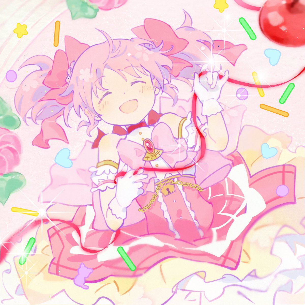 Siren_Owk's tweet photo. happy birthday to madoka！🍰🎀 https://t.co/0u7k8KUMDo