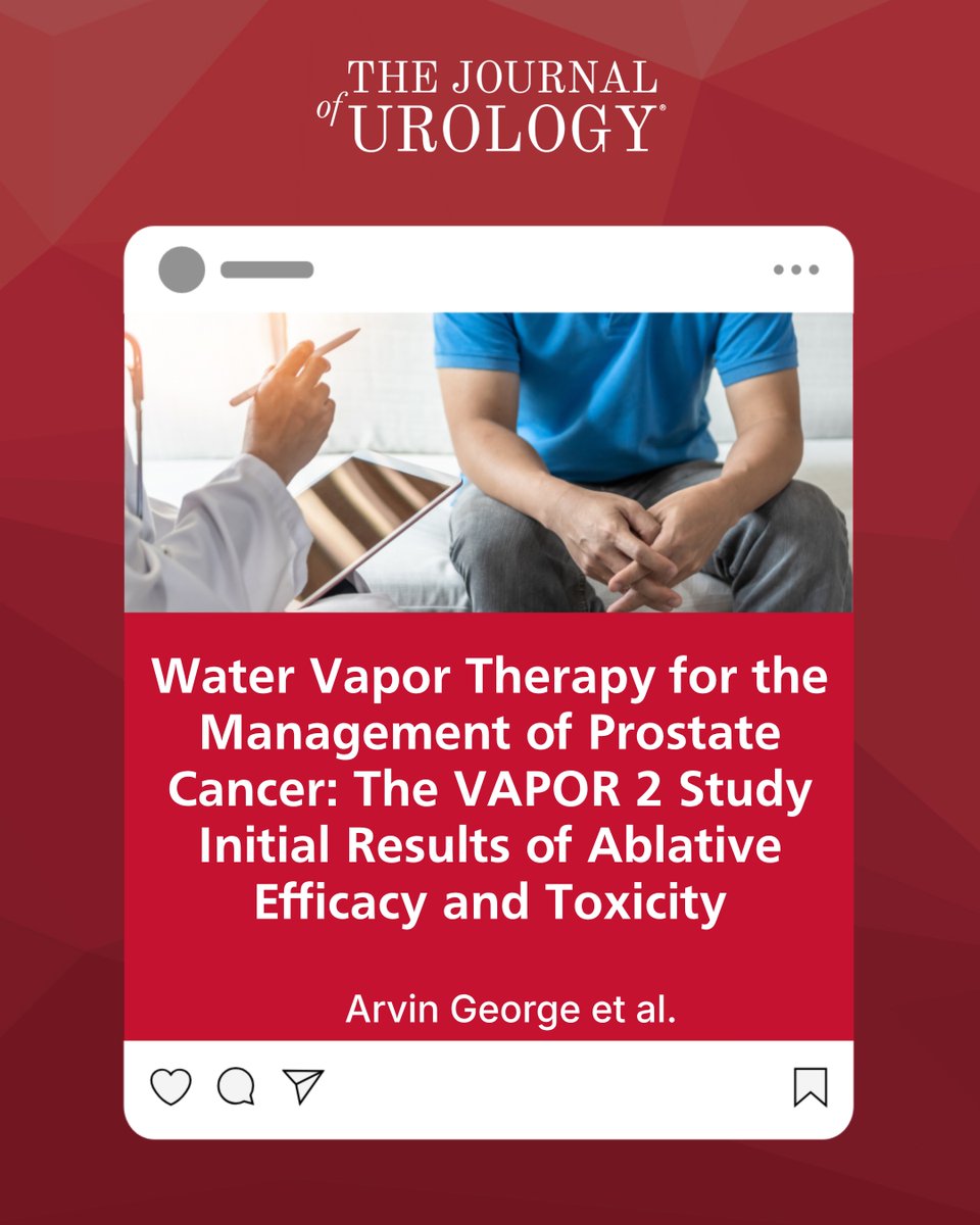 JUrology's tweet photo. ๐จ Water Vapor Therapy Revolution in Prostate Cancer Treatment?
The VAPOR 2 study reveals water vapor therapy's potential in managing intermediate-risk prostate cancer (PCa). #ProstateCancer #VAPOR2Study
๐ฌ Efficacy - 75% showed benign tissue 6 months post-treatment
๐ PSA Decline - Median PSA levels fell by 58%
๐ช Safety - Mild adverse events resolved without long-term effects
Explore more at: https://t.co/QpkfomhqV0