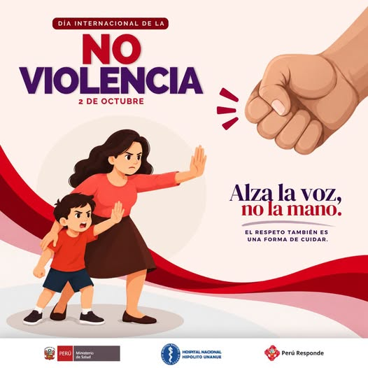HospitalUnanue's tweet photo. 🕊️ 𝟐 𝐃𝐄 𝐎𝐂𝐓𝐔𝐁𝐑𝐄 | 𝐃𝐈́𝐀 𝐈𝐍𝐓𝐄𝐑𝐍𝐀𝐂𝐈𝐎𝐍𝐀𝐋 𝐃𝐄 𝐋𝐀 𝐍𝐎 𝐕𝐈𝐎𝐋𝐄𝐍𝐂𝐈𝐀
Cada palabra y cada acción pueden contribuir a construir relaciones más sanas y entornos más seguros.���💜
#HNHU #DíaInternacionalDeLaNoViolencia #Respeto #Minsa #PerúResponde https://t.co/OTTmyVG262