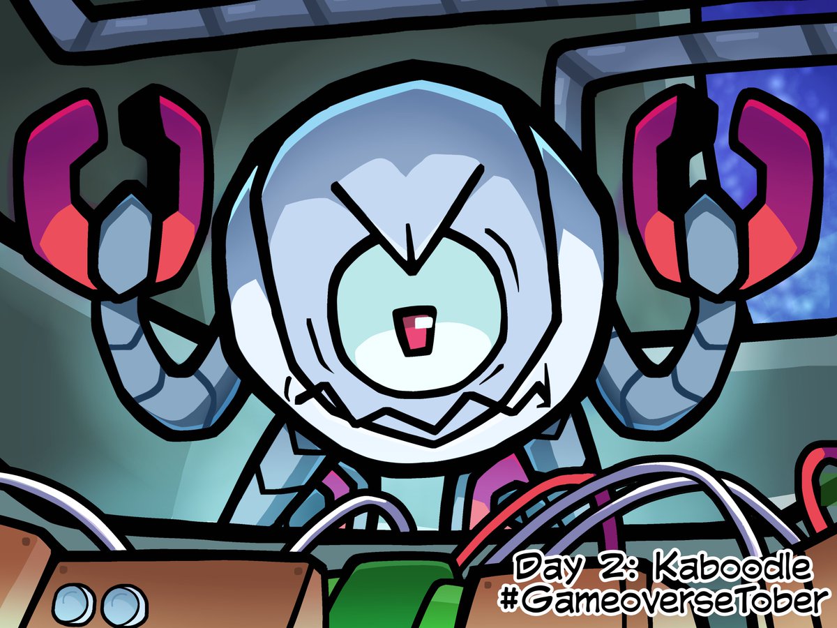 megapmb's tweet photo. Day 2 of the Gameoverse Tober: Kaboodle ! 🤖🎒

I had so much fun drawing him !

#GameoverseTober #GameoverseTober2026 #gameoverse https://t.co/Nqz3P9zPSF