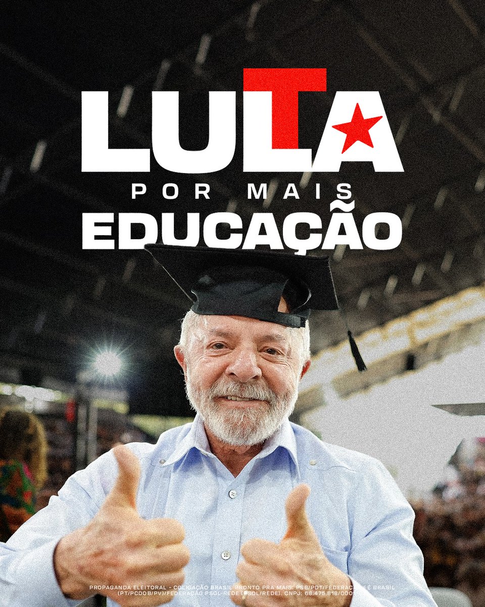 LulaOficial's tweet photo. Vale a luta. 

O Brasil está pronto para mais.

Domingo, é 13! ⭐️🇧🇷 https://t.co/KUkFQJJg7G