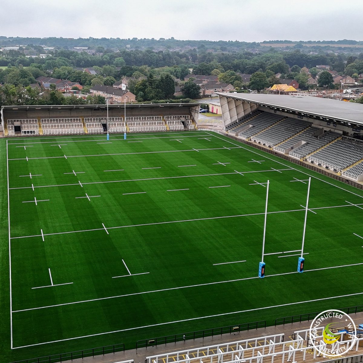 SCSlatter's tweet photo. A new surface for a new era dawn. 
We wish @NCL_RedBulls good luck as they play their first competitive match on their new 3G pitch this Saturday, following the completion of the resurfacing works by S&amp;C Slatter.
#Rugby
#NewcastleRedBulls
#FieldTurf
#ConstructedWithIntegrity https://t.co/atSXLPRfDv
