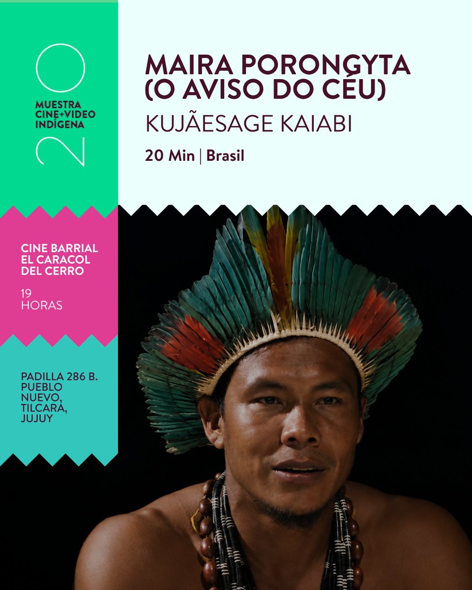 cineindigena's tweet photo. 📅 MAÑANA: Cine Gratis en #Tilcara, #Jujuy, #Argentina🇦🇷🎬📍 Cine Barrial El Caracol del Cerro 🎬 Maira Porongyta + Runa Simi | 19:00 h
🍿 Entrada gratuita
📲 Revisa la programación en: https://t.co/mpqWpPs1Ij @precolombinocl
#CineIndígena #CineGratis https://t.co/HDkZzxyFCh