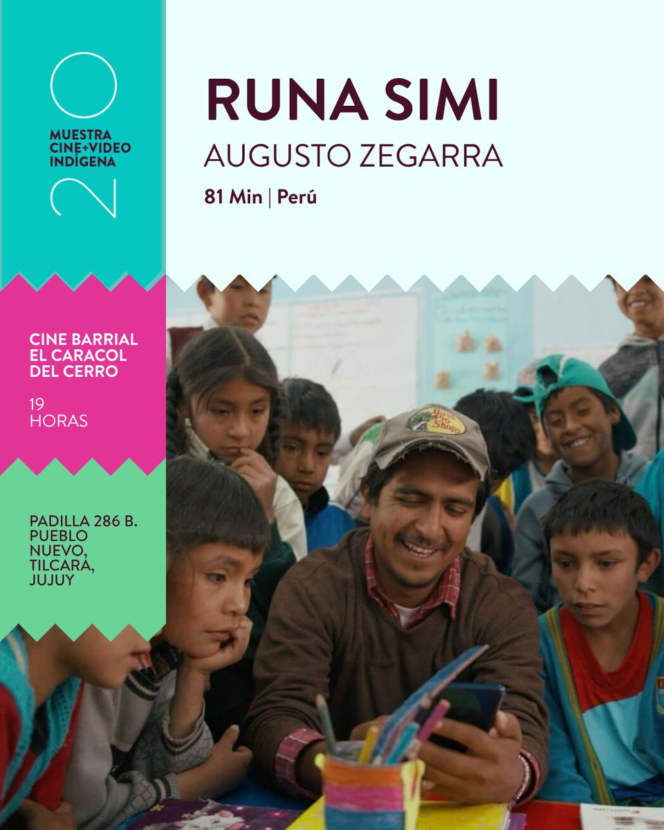 cineindigena's tweet photo. 📅 MAÑANA: Cine Gratis en #Tilcara, #Jujuy, #Argentina🇦🇷🎬📍 Cine Barrial El Caracol del Cerro 🎬 Maira Porongyta + Runa Simi | 19:00 h
🍿 Entrada gratuita
📲 Revisa la programación en: https://t.co/mpqWpPs1Ij @precolombinocl
#CineIndígena #CineGratis https://t.co/HDkZzxyFCh
