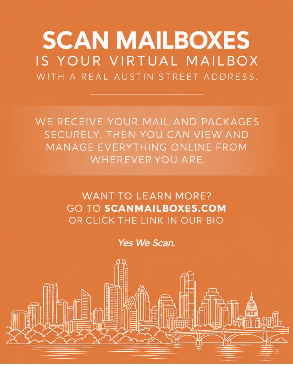 scanmailboxes's tweet photo. Hey Austin, TX! Headed to the festival? Get $20 off at sign up until October 15th using the code! We hope everyone has a great weekend!

#atx
#musicfestival
#livemusic
#austindowntown
#downtownaustin https://t.co/R33T5wna81