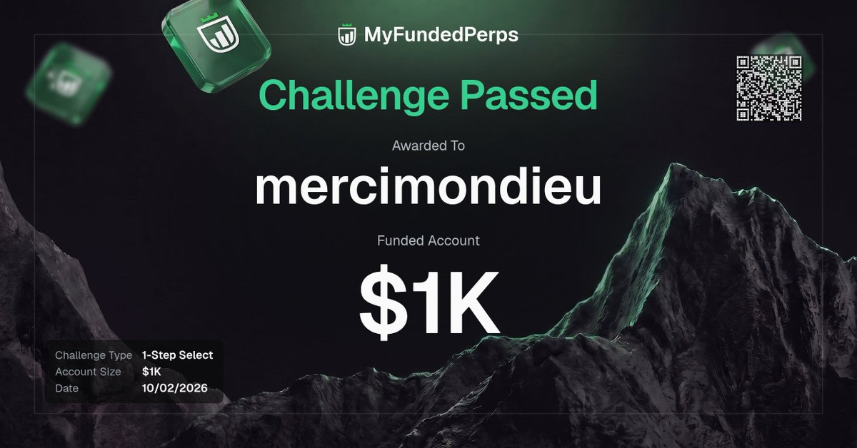 merci__mon_dieu's tweet photo. I just passed my 1K challenge on @MyFundedPerps

Trade Crypto, Stocks, Indices, Commodities, and Forex in one account 24/7.

https://t.co/TF9GctCc33 https://t.co/raitoGJqxE