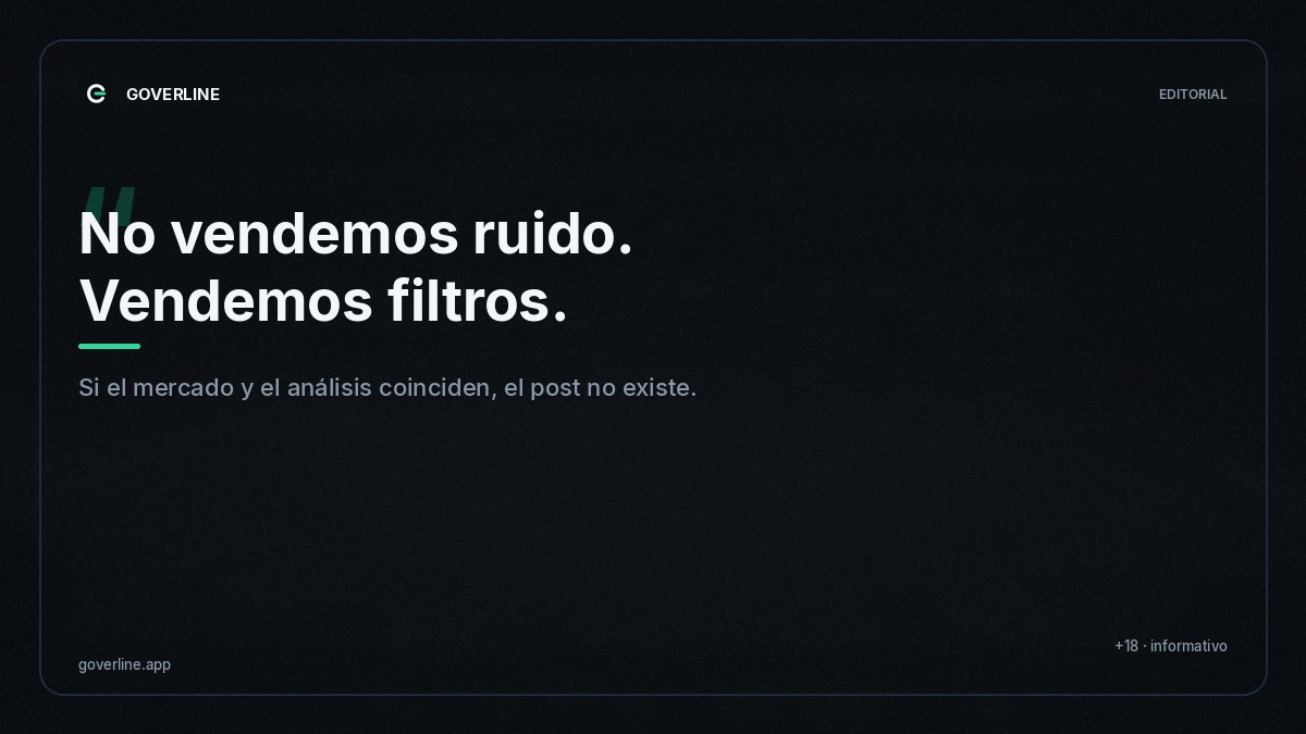 goverline_app's tweet photo. 📌 Volvemos a la actividad.

El método es el de siempre: estimamos nuestra probabilidad con nuestros datos, sobre todo en mercados de Under, y después la contrastamos con el precio. Si la diferencia no es suficiente, no hay pick.

💬 Hoy hay un pick en juego. Los resultados, aciertos y fallos, quedan públicos en el historial.

📌 Síguenos gratis en Telegram: https://t.co/1U2bgO4S3u

+18 · informativo · no es consejo de apuestas