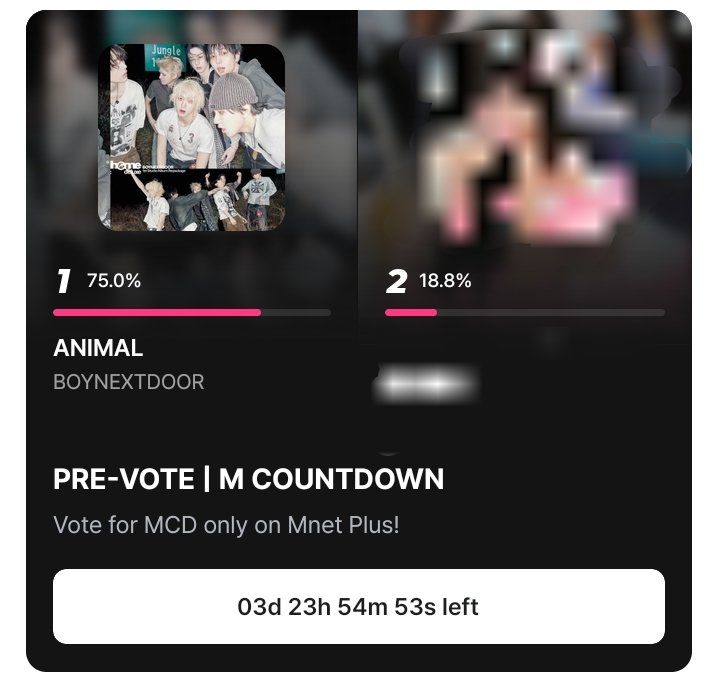 bndvoting_team's tweet photo. 🗳️[MCOUNTDOWN - PRE VOTING]  MNET+

PRE-VOTING for MCOUNTDOWN has STARTED! We start strong so let's maintain it until the end‼️

Fighting✊🏻

📌1 account = 5 votes
📌1 account per device
🗓️Oct. 3, 2026 - Oct. 6, 2026 (11:59 pm KST)

Vote here: https://t.co/H0p0eYdQsL

#BOYNEXTDOOR #보이넥스트도어 #ONEDOOR