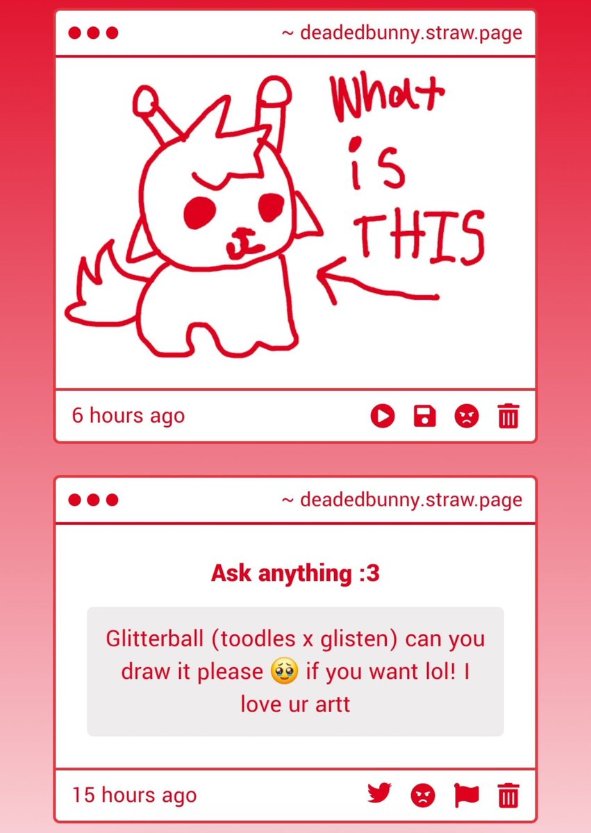 alivedbunny's tweet photo. 1: ty anon!! 🥹 here u go <3

2: WAT is that littel creature!!! 😱😱😱
#DEADTOONS https://t.co/eZDn2cJCHy