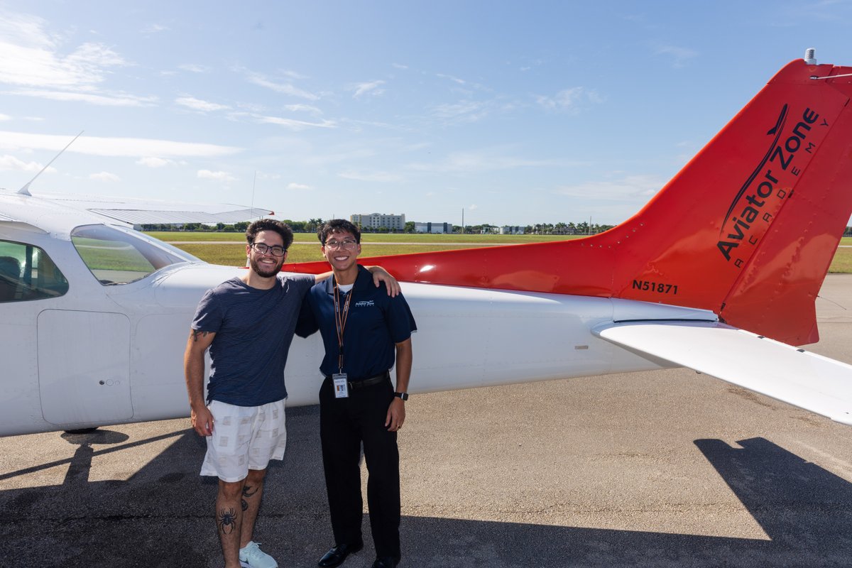 AviatorZone's tweet photo. There’s a unique sense of confidence that comes with completing a FIRST SOLO, and Gabriel Pernia handled this important flight with focus and professionalism.

#FirstSoloFlight #AviatorzoneAcademy #Pilot #Learning #Hollywood https://t.co/dRYQmKMvag