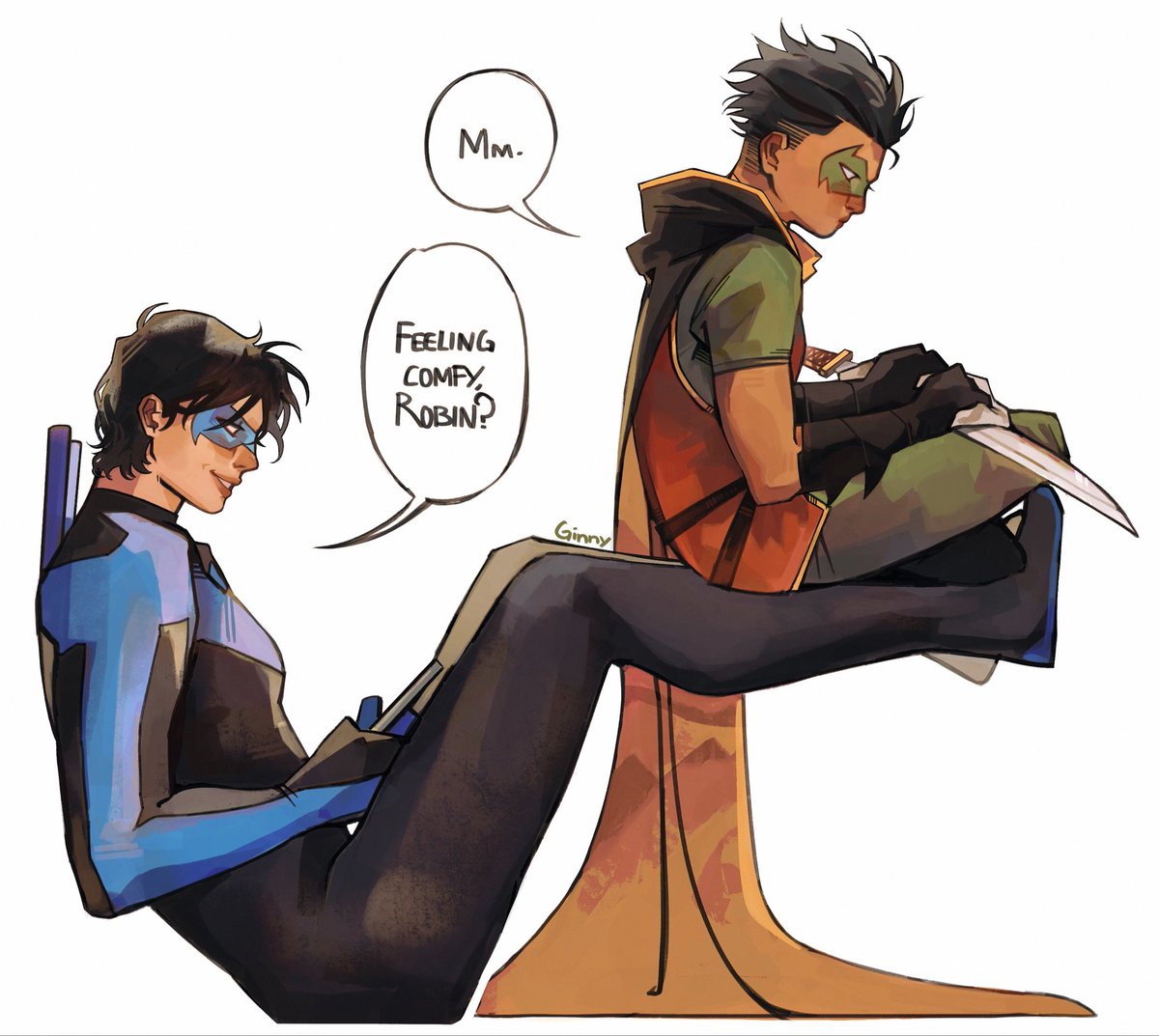nyanhodo's tweet photo. THE brothers ever #damianwayne #nightwing #robin https://t.co/OZE9XbLrsj