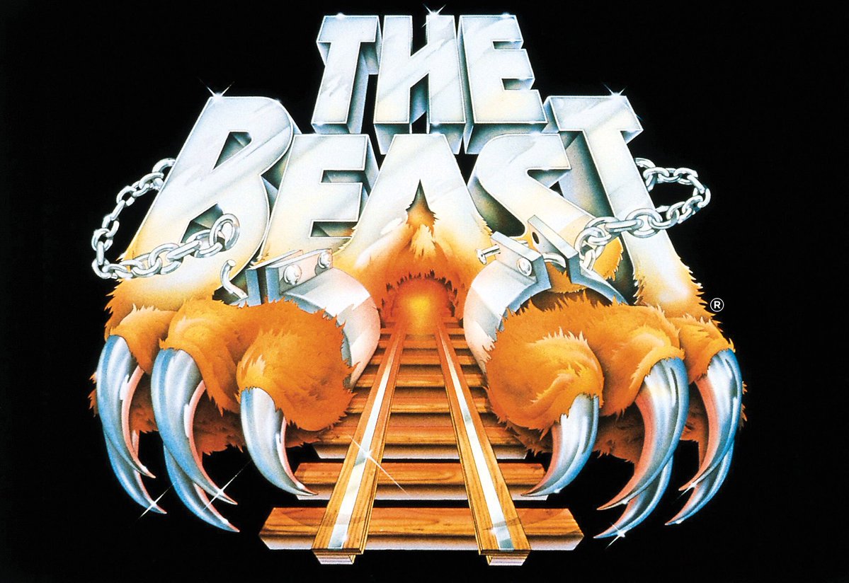 DonHelbig's tweet photo. A ride with a name as powerful as The Beast at Kings Island needed an equally memorable identity.

National advertising firm Lawler Ballard Little developed the now-famous logo depicting clawed, hairy hands ripping through wooden boards.

The logo quickly became inseparable from the attraction.

Is The Beast logo the most iconic roller coaster logo ever created?
