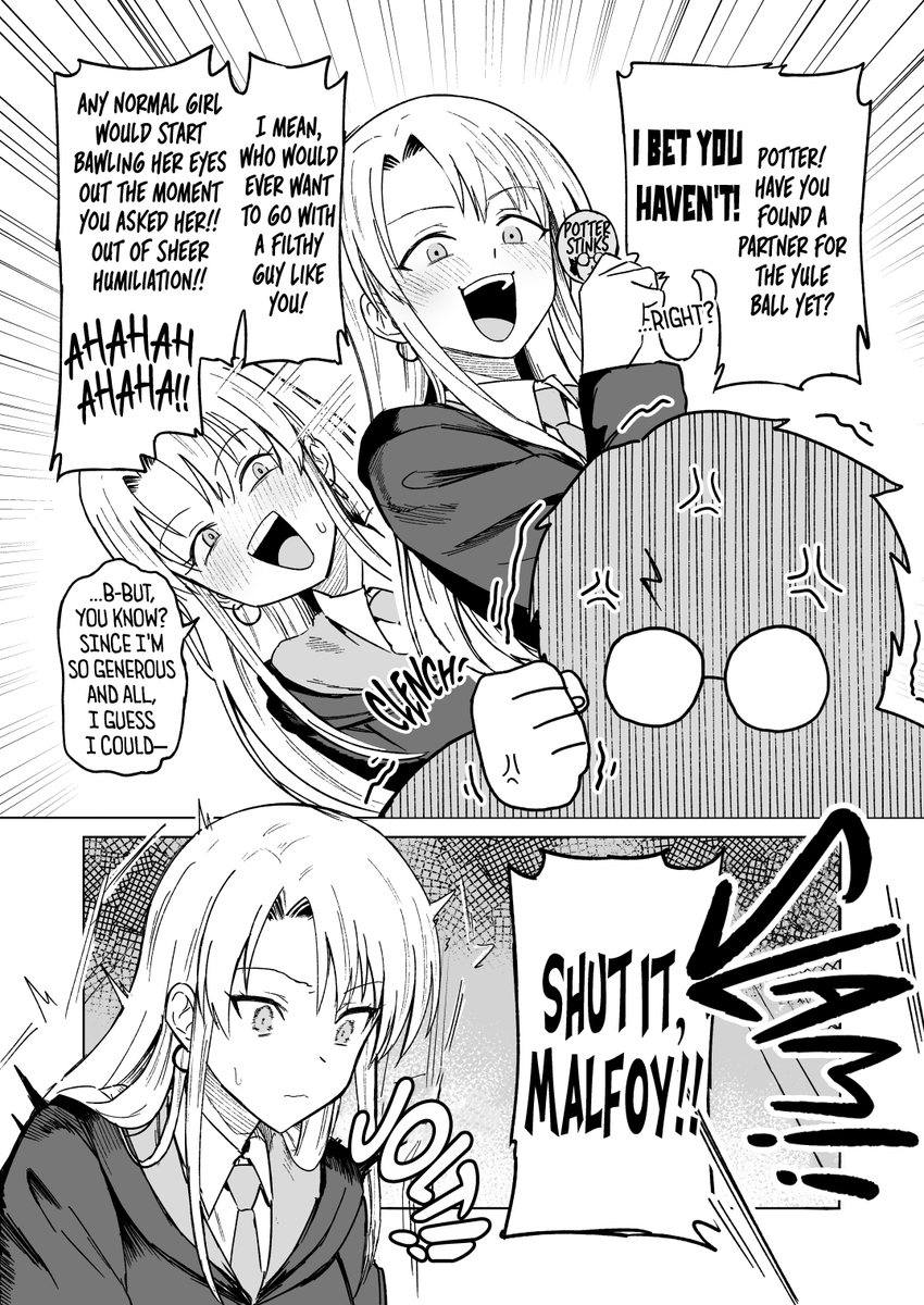 meteor_zetsu's tweet photo. English Translation!
Artist commentary: The silenced Foy and the Goblet of Fire

Harry is like Isekai Ojisan. Born too early to get the concept of a tsundere. https://t.co/yACgUWf10v