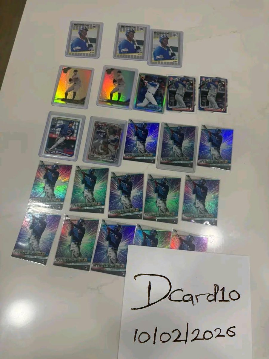 DCards10's tweet photo. @RSJRsteel Ken Griffey Jr, and PETE CROW-ARMSTRONG LOT . $30.00 Takes it All. https://t.co/xACDnn5fJR