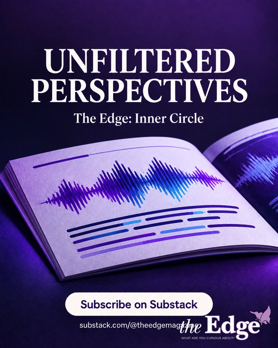 theEdgeMagazine's tweet photo. Meaningful conversations need room. The Edge: Inner Circle offers unfiltered perspectives and ideas with space to breathe. Subscribe: https://t.co/LYUPNkbG6S #TheEdgeInnerCircle https://t.co/9tFOsjTAX2