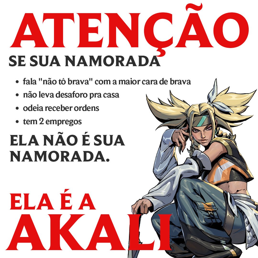 LoLegendsBR's tweet photo. "não to brava" disse Akali com a cara mais brava do mundo https://t.co/JlwuVandwV