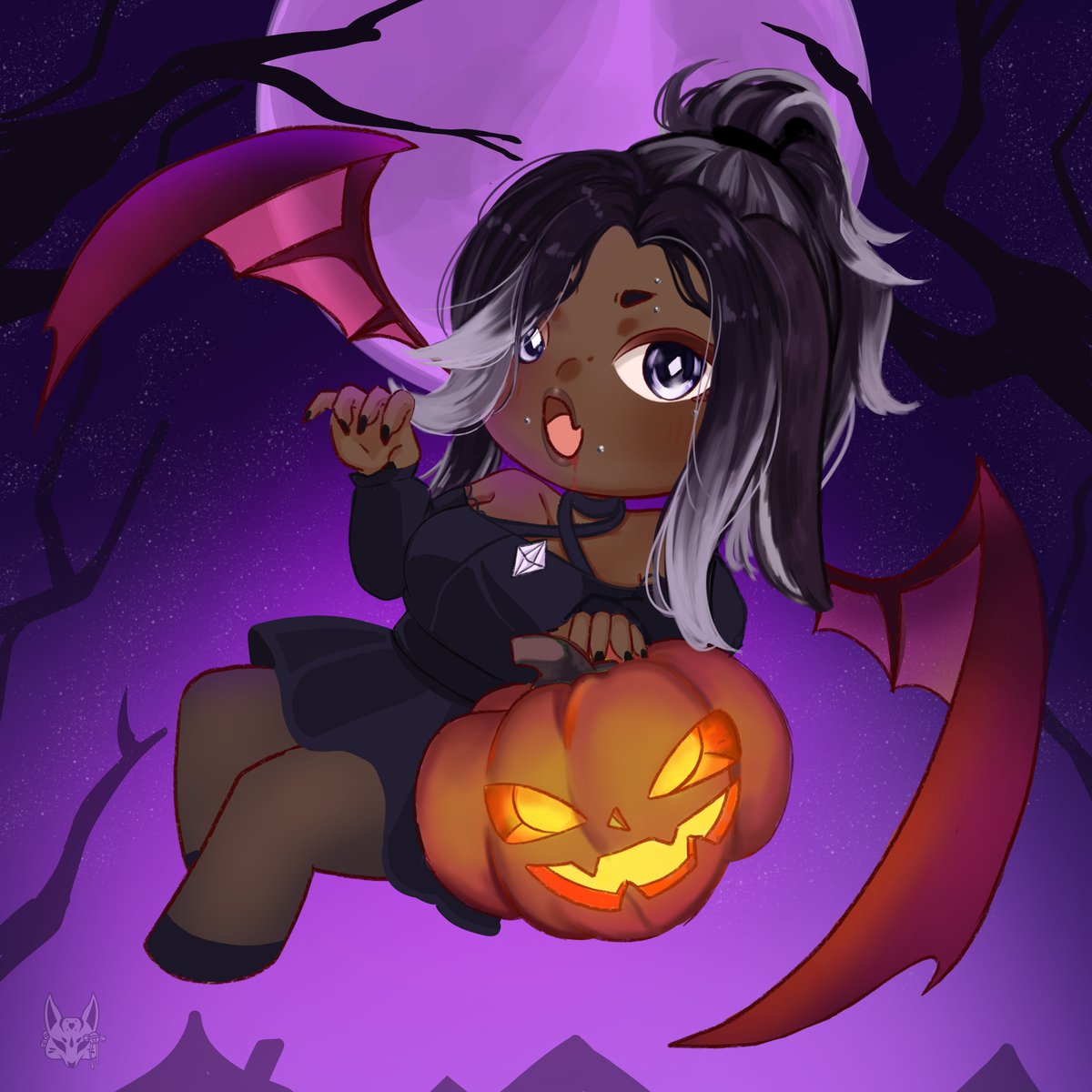 LucentiaSolis's tweet photo. ITS SPOOKTOBER ! 

SPOOKI BUNNI ! 

Thanks to @Neahhw for her amazing work i love this so much 🥹 https://t.co/P3MYZOb3a7