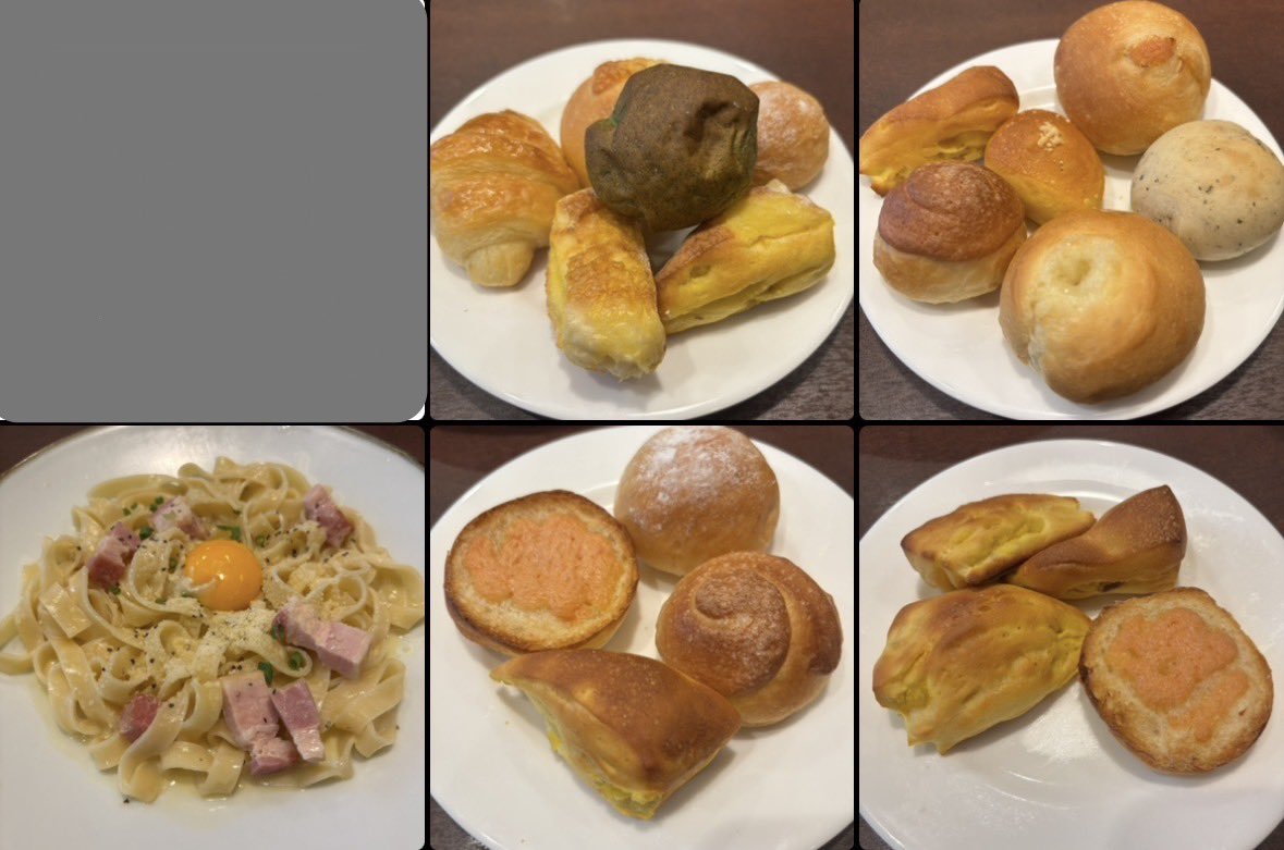 Ventilation0205's tweet photo. 母親が偏食かつ母親と全く同じ味覚をしたまま育ったため、鎌倉パスタのパン食べ放題で同じパンを6個食う大人になった https://t.co/LOl7B1EPMF