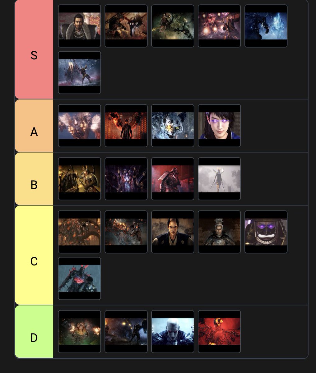 Jinnoh9q's tweet photo. Tier list Nioh bosses https://t.co/JcO7oQFFEZ