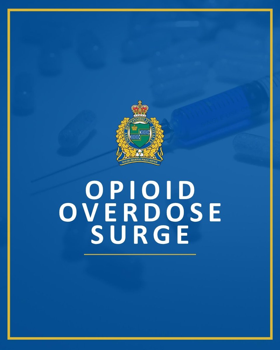 NiagRegPolice's tweet photo. Opioid Overdose Surge https://t.co/nNIbdUpGwW