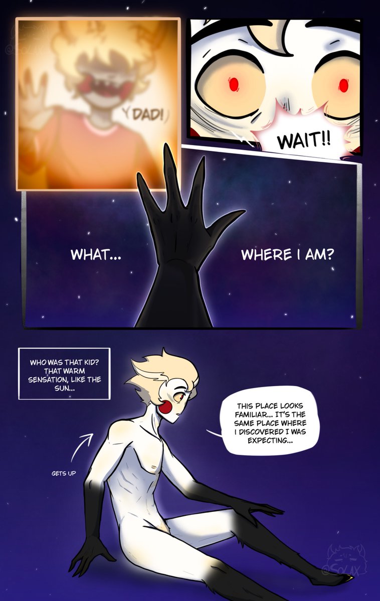 Sol_arts72's tweet photo. The day I will finally finish this comic is close (I hope) *slowly returning to the void 👀* 
🔞Day 5: fawns/pregnancy pag: 4/4
#DOELUCIFERWEEK2025
#radioapple #bambilu #alastorxlucifer https://t.co/bCKk1oiZND
