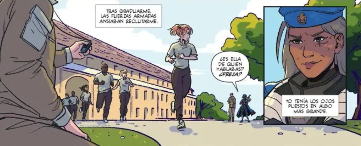 Skovfi's tweet photo. En realidad Freja tiene 33 años la reclutó desde muy joven Ana, en su cómic propio te explican dicha información. 

Acá el problema fue el tema del diseño de Ana, porque en el cómic de Freja, Ana aparece así. https://t.co/SvDV1z1lS3